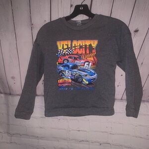 Kids Dark Gray Racing sweatshirt